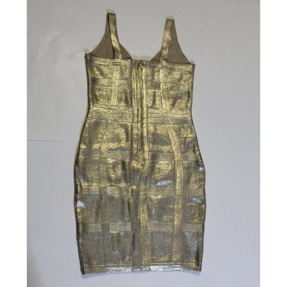 Hera Gold Mini Dress - Picture 2 of 7
